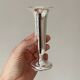 Light silver metal single-stem vase