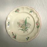 Lot de 6 anciennes assiettes plat Lunéville modèle China en faïence dimension : D-24cm- hauteur -2,5