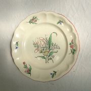 Lot of 6 old flat plates Lunéville model China in earthenware dimension: D-24cm- height -2,5