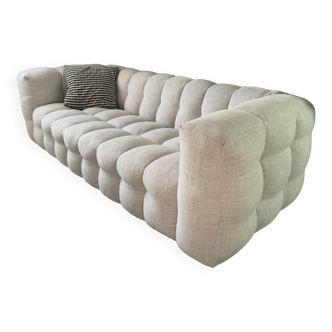 3/4 seater sand beige sofa