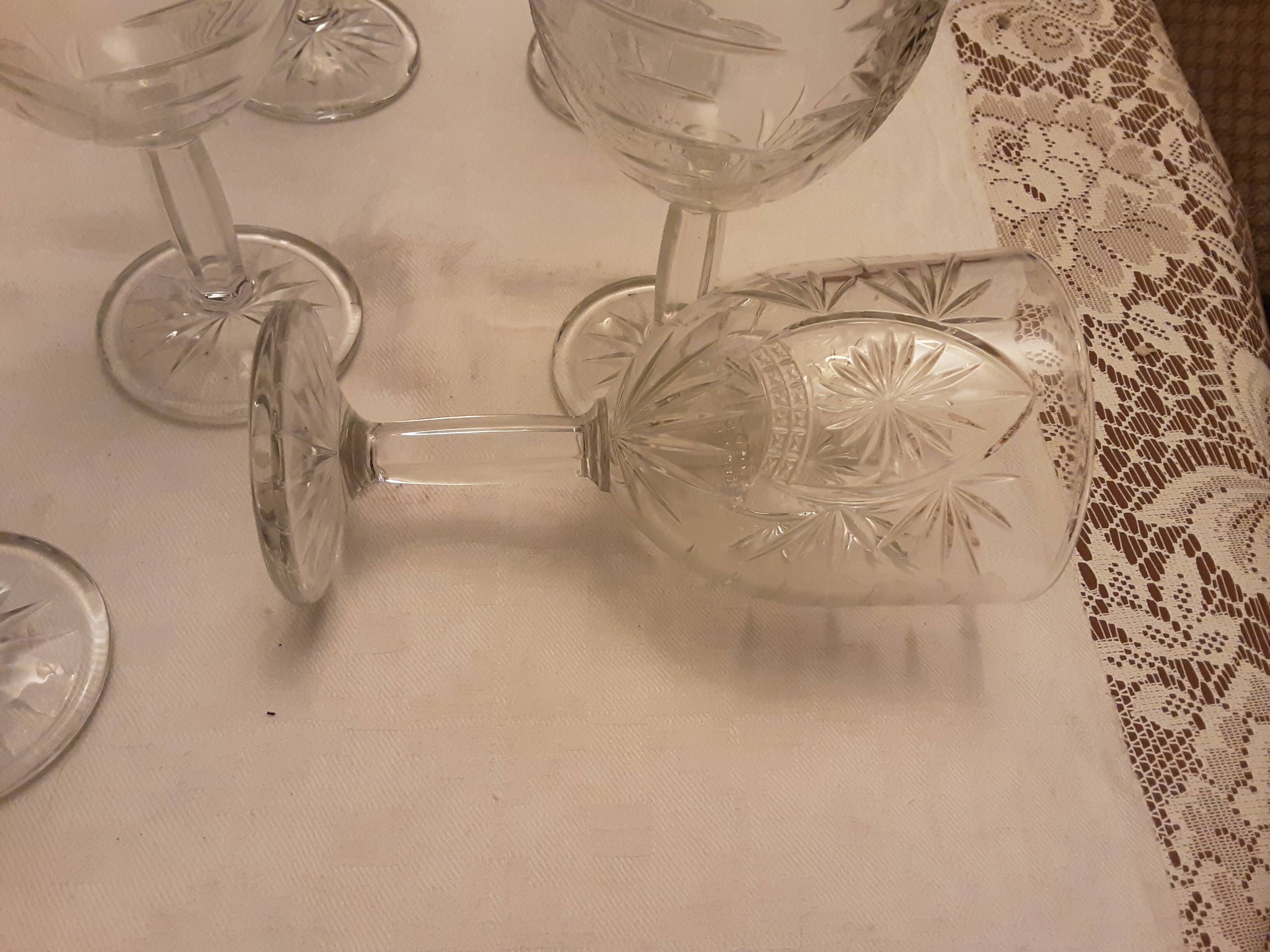 6 cut crystal glasses