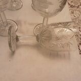6 cut crystal glasses