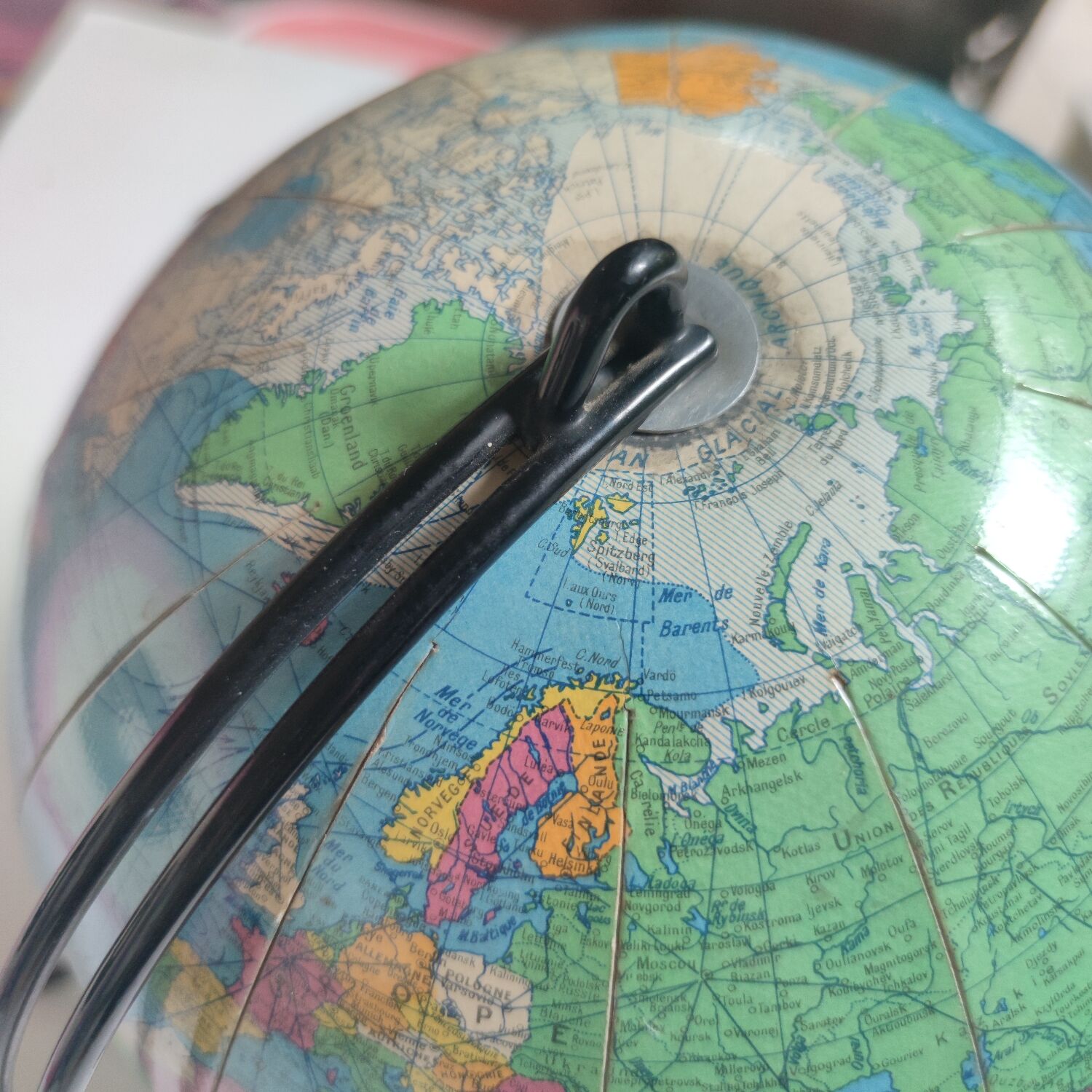 Vintage world map Girard and Barrere