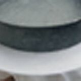 Large vintage industrial zinc basin with spout.