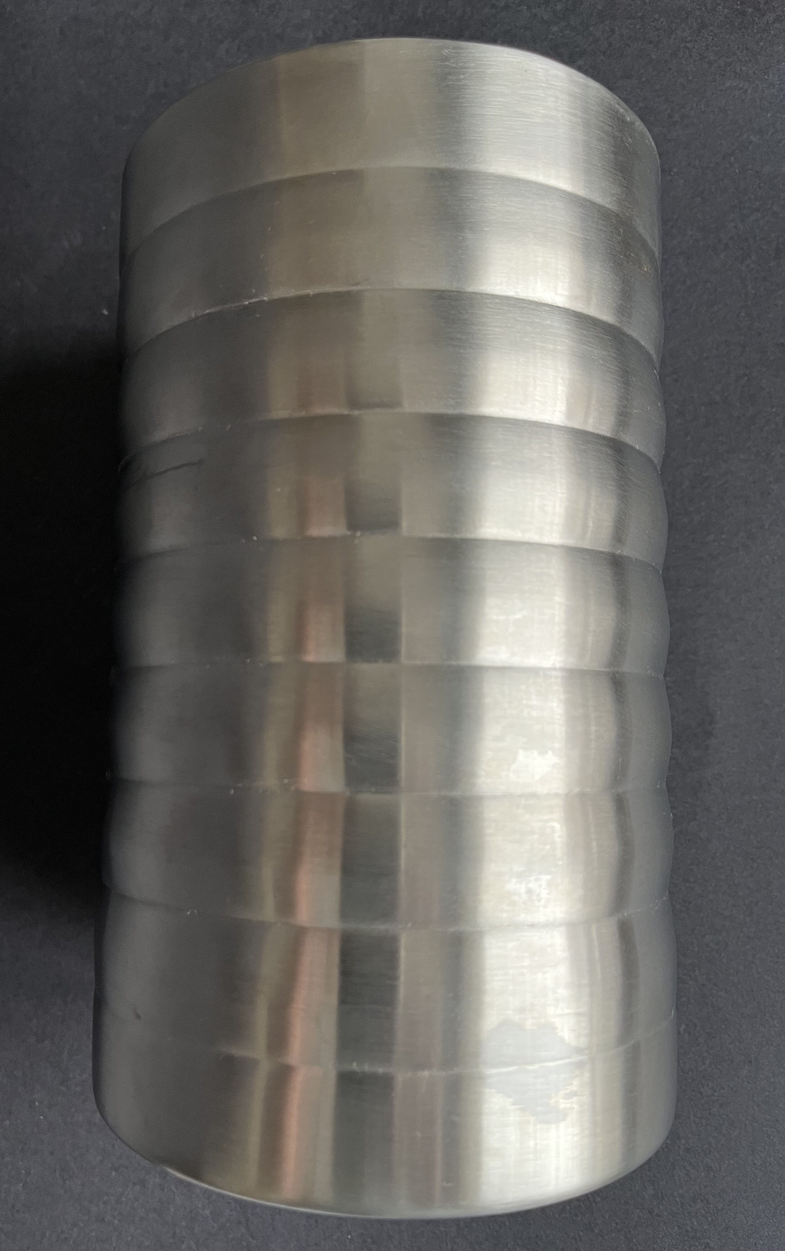 Vase in brushed aluminum