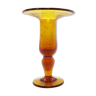 Orange-yellow glass candlestick