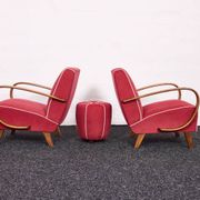 Fauteuils et tabourets Art Déco Jindřich Halabala H-530 années 1940, Up Závody
