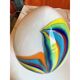 Multicoloured Reeds White Egg Lamp in Murano-Style Glass