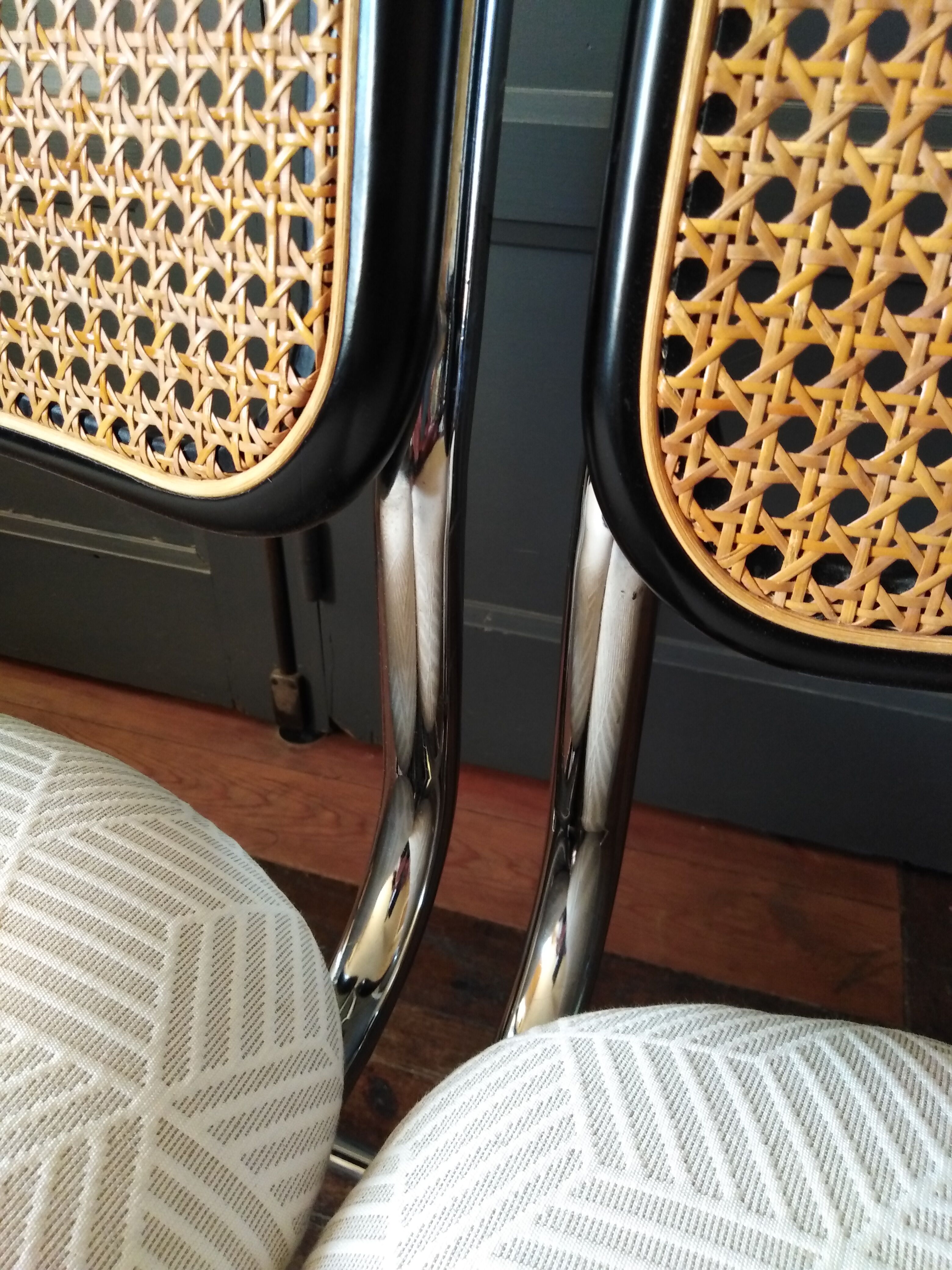 2 chairs cesca Marcel Breuer 1970