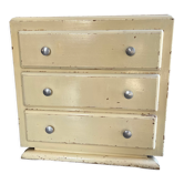 Vintage patinated wood chest of drawers