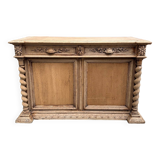Late 19th century counter in solid oak