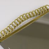 Josef Frank Attr. Mid-Century Brass Loop Wall Mirror, Austria, 1950s