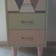 Commode vintage années 70, pieds fuseaux