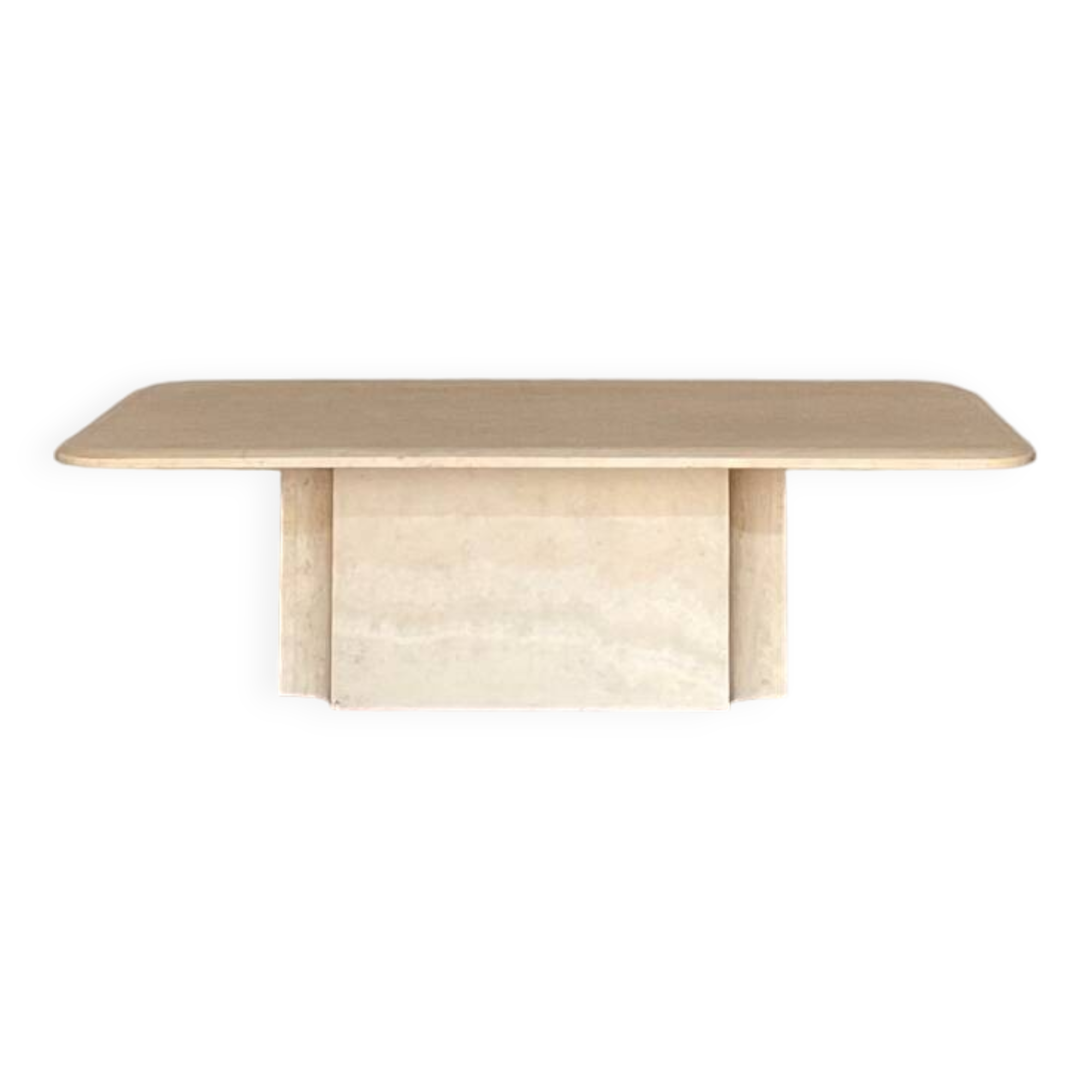 Table basse travertin vintage années 70