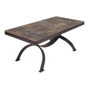 table basse brutaliste - adnet