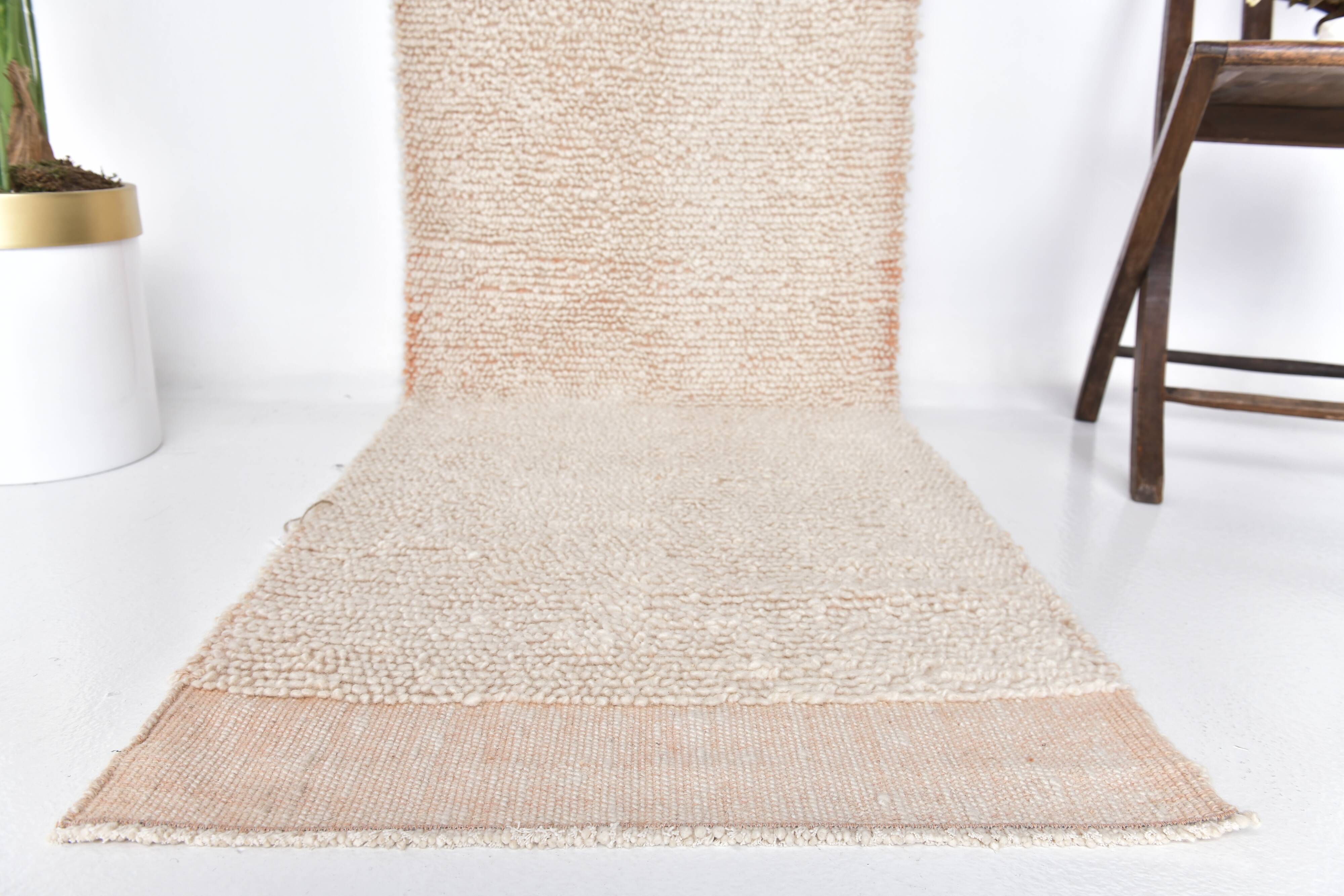 2x10 Apricot White Turkish Vintage Runner Rug 69x305Cm SK 242888