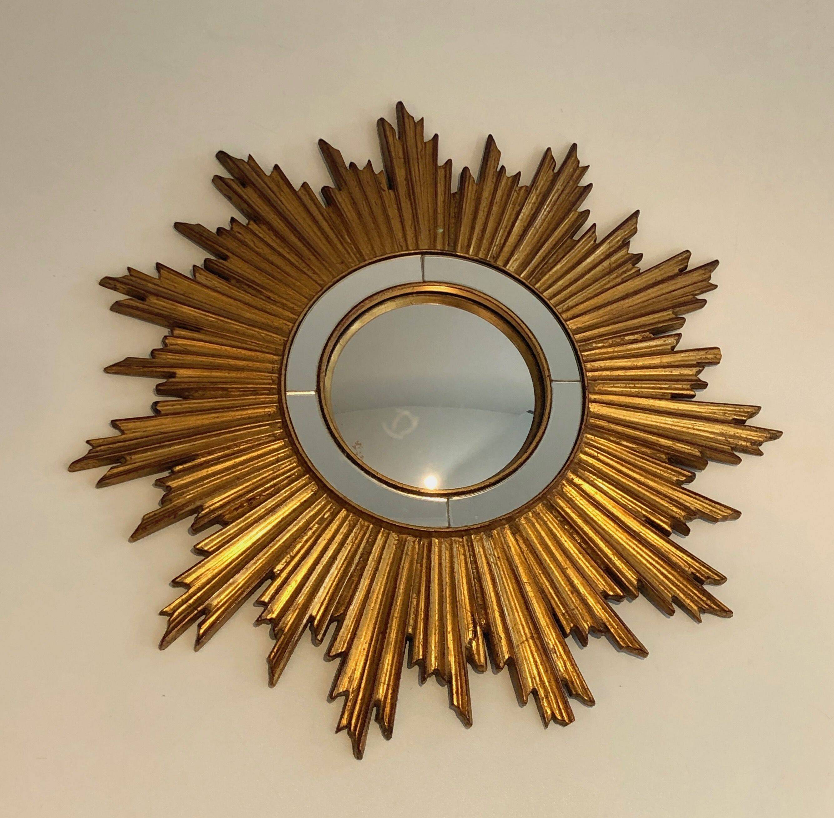 Golden resin sun mirror