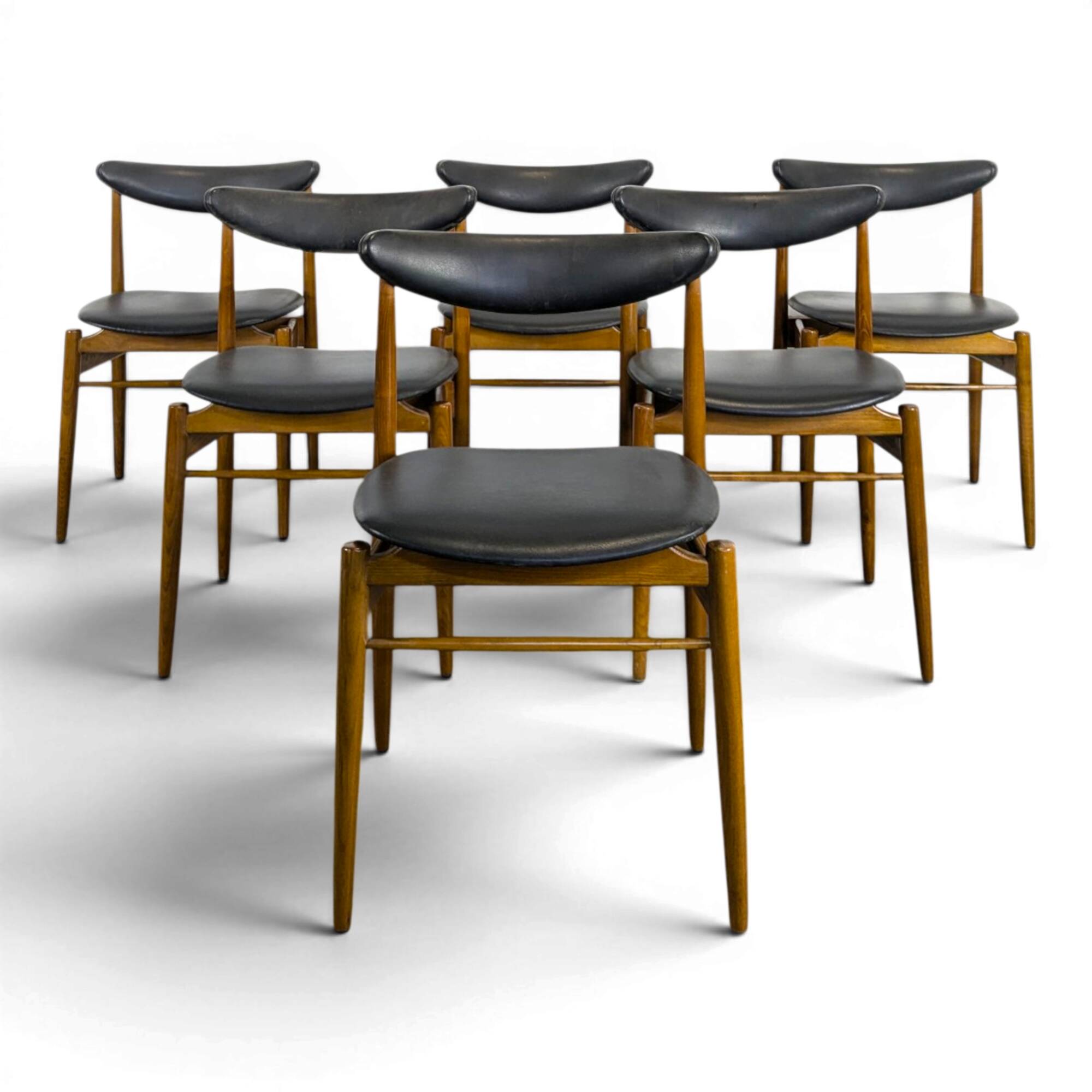 Set of 6 Scandinavian teak chairs
