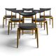 Set of 6 Scandinavian teak chairs