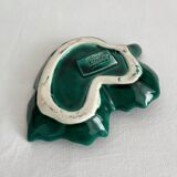 Vallauris green leaf slip bowl