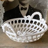 White ceramic basket