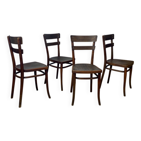 Lot de 4 chaises Thonet en hêtre – Modèle n°651
