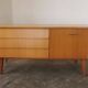 Small vintage blond wood sideboard