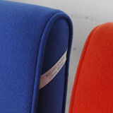 Fauteuil Vostra vert conçu par Jens Risom pour Walter Knoll