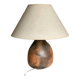 Vintage 1970s brutalist ceramic lamp signed "AC" in the Vallauris style