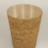 Fiberglass and rattan floor lamp