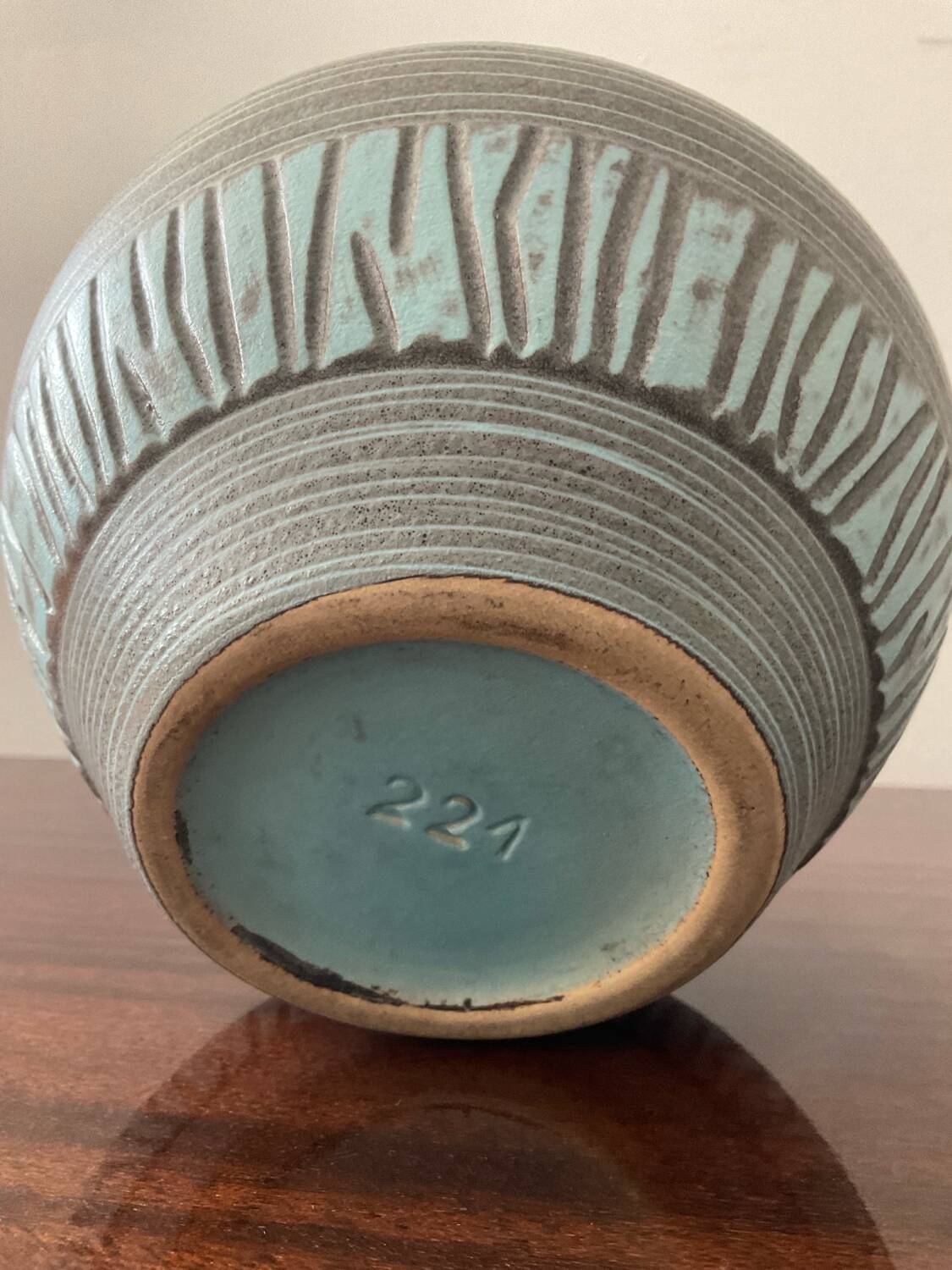 Vintage glazed ceramic vase