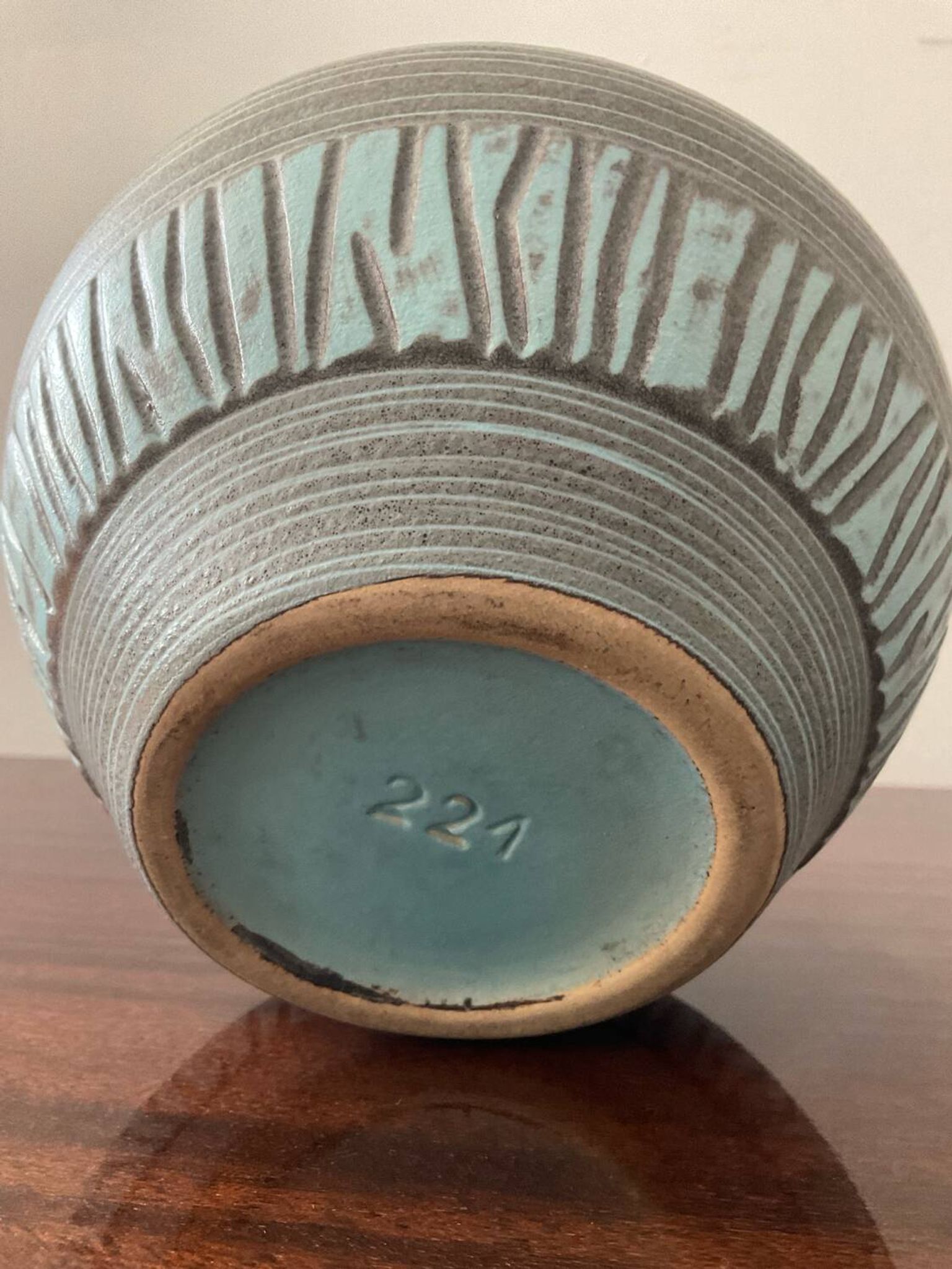 Vase vintage en céramique émaillée
