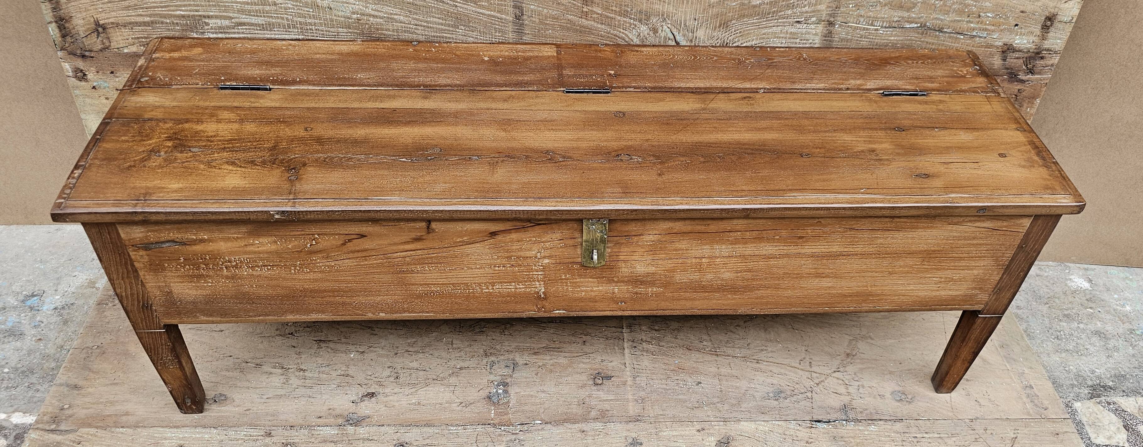 Old bench - Burmese teak chest