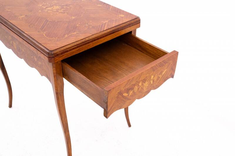 Inlaid card table, France, circa 1860. Empire