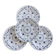 4 vintage dessert plates Churchill blue and white porcelain