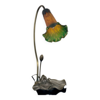 Gooseneck lamp in glass paste