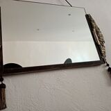 Old Art Deco mirror metal pompoms 45x75cm