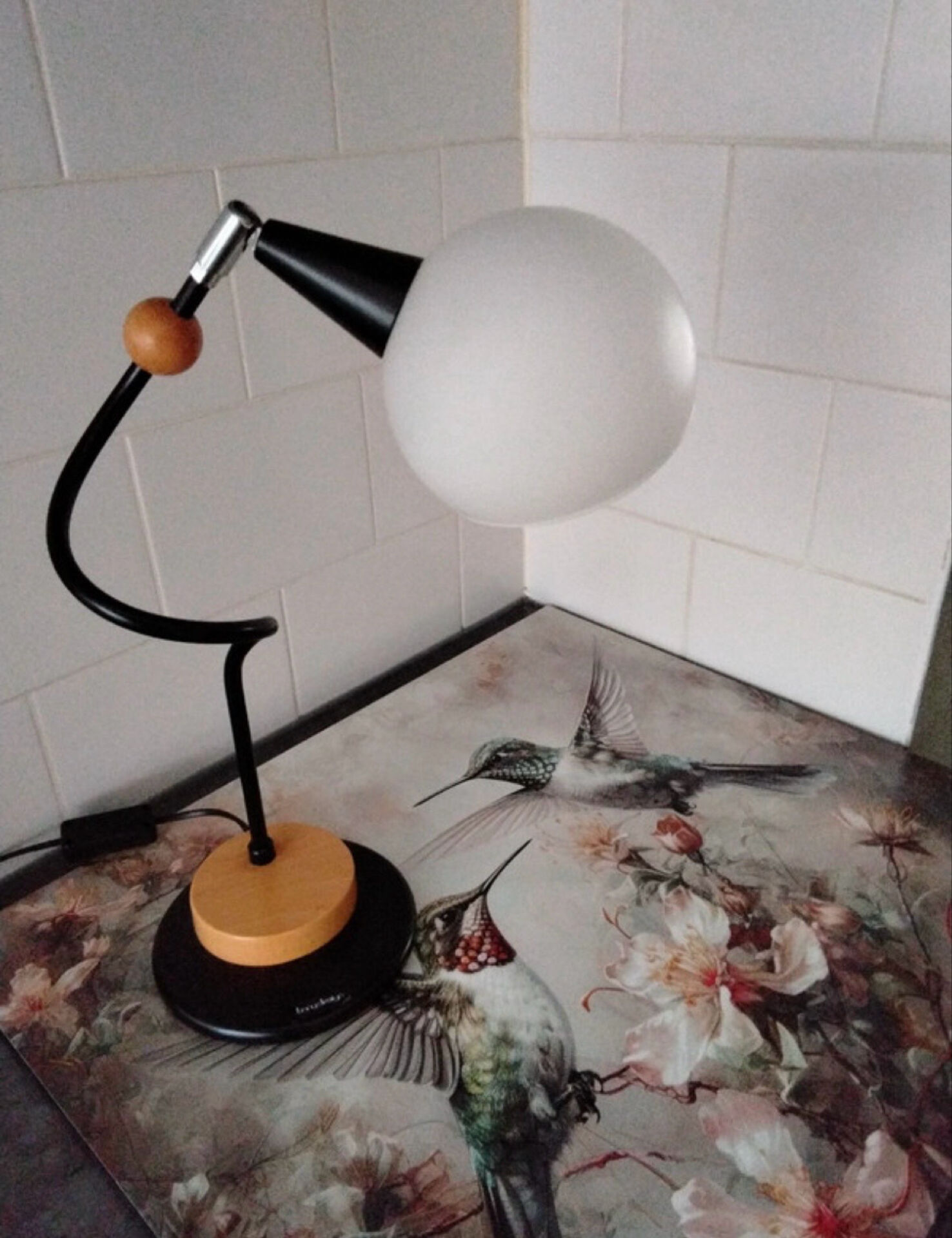 Magnificent vintage lamp with a bony design.