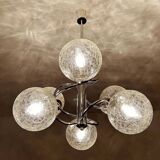 Suspension Vintage 70 Chrome Verre