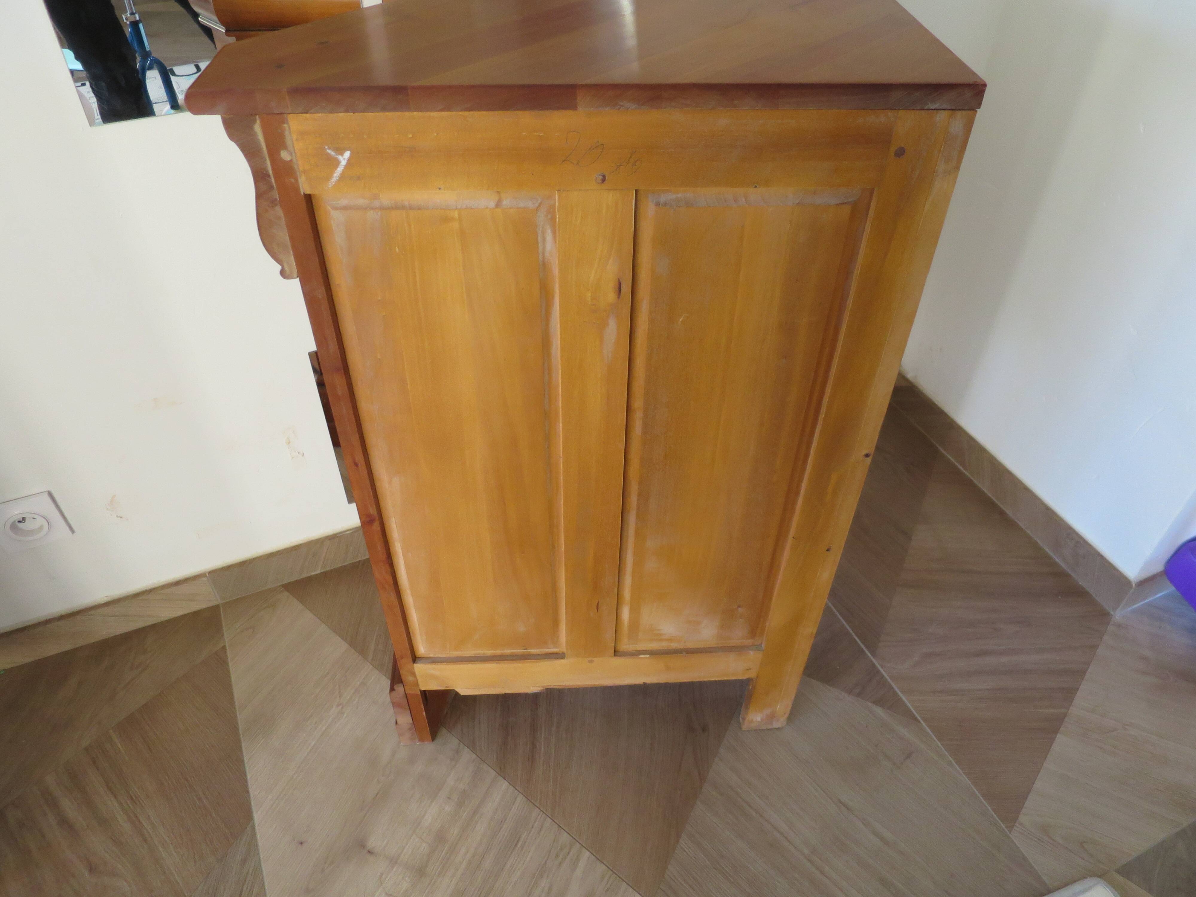 Beautiful corner cupboard - cherry stain - Drawer - one door - Louis Philippe style