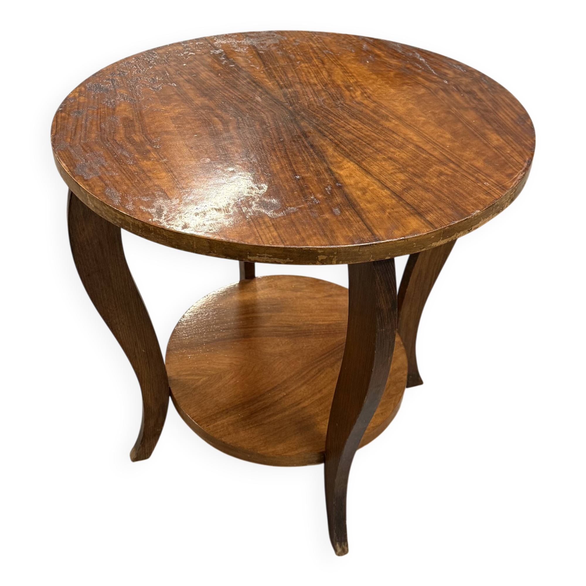 Art Deco oak side table guéridon
