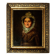 Antique Gold Framed Oil Painting of Portrait of a Lady in Bonnet