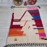 Handmade wool Berber rug 150 X 100 CM