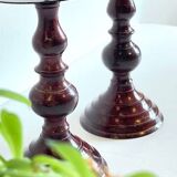 BOUGEOIRS Vintage Patinated Metal Candle Holders