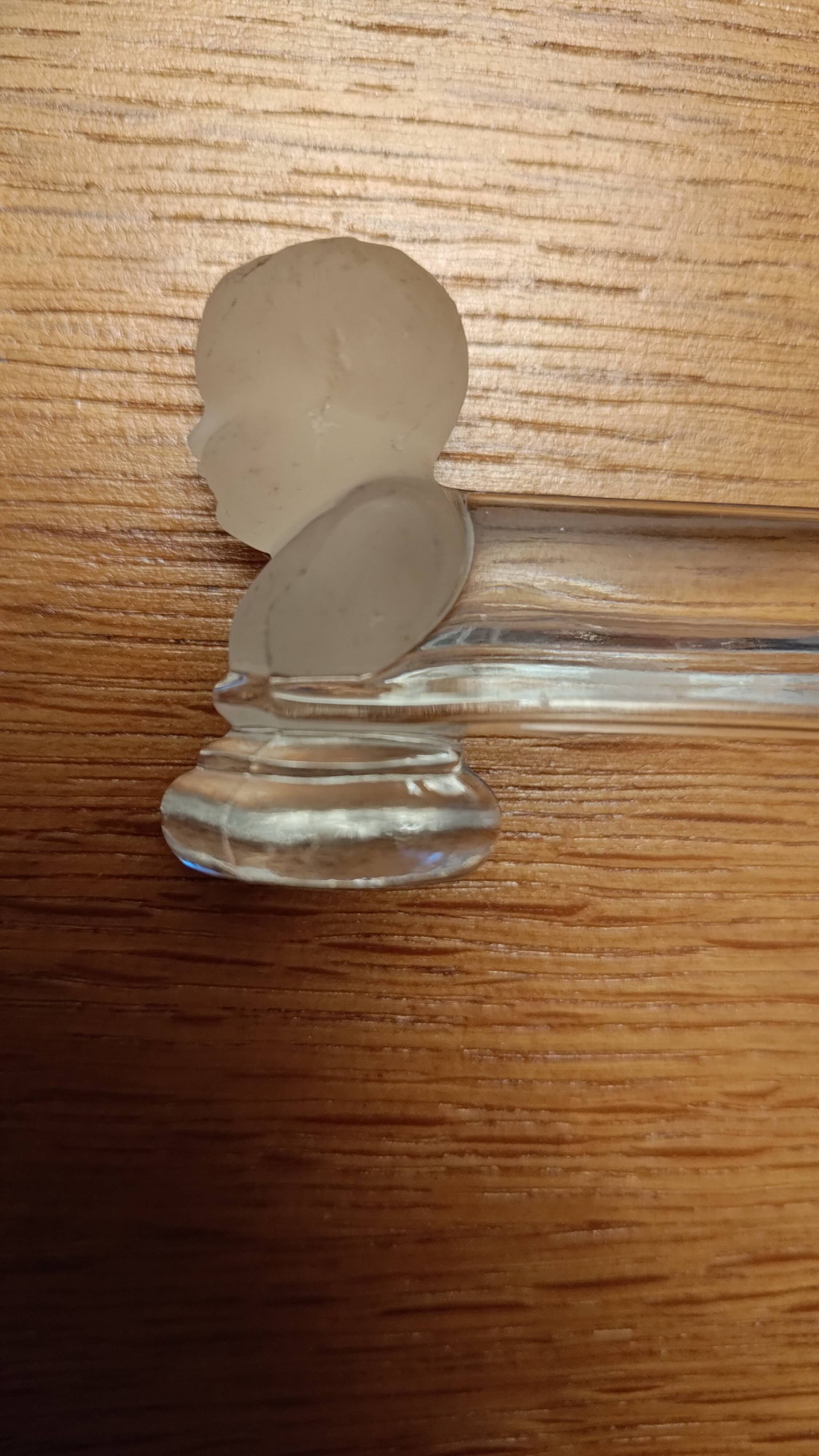 Set of 7 Baccarat Houdon crystal knife holders