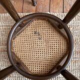 Wooden and cane bistro bar stools