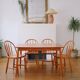 4 Scandinavian beech chairs