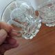 11 French moulded glass cups – 1970s
