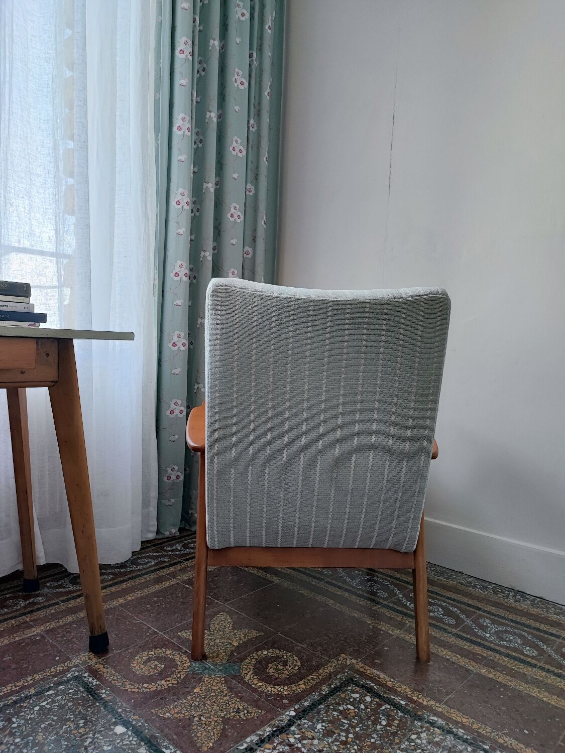 Fauteuil années 50/60 bleu