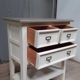 Painted cabinet with 3 drawers